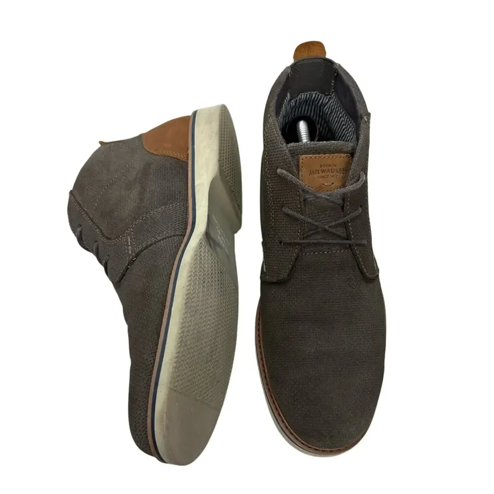 Mens Nunn Bush Comfort Gel Barklay Chukka Plain Toe Gray Size 11.5